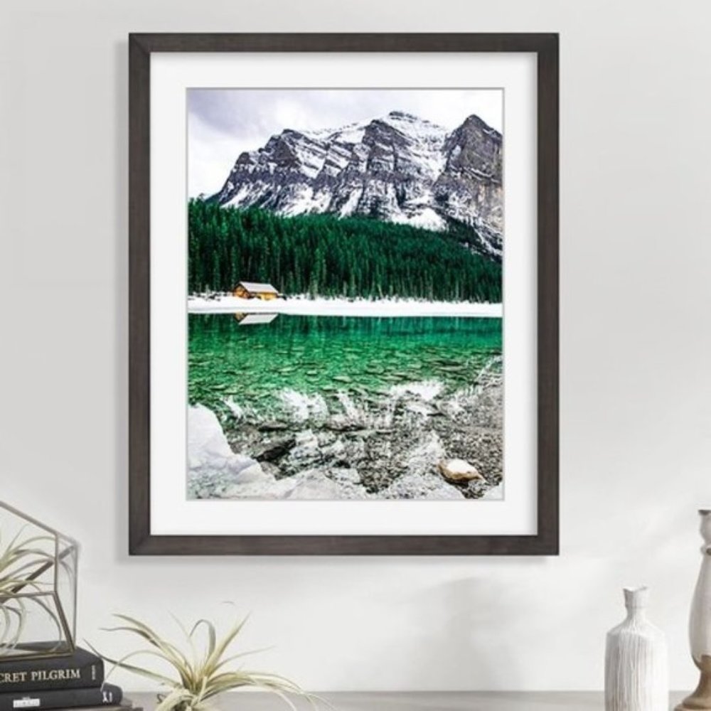New original art Lake Louise Rockies mountains Alberta photo Canadian